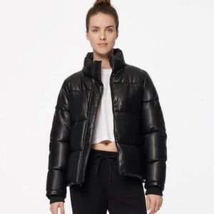 ALEX FAUX LEATHER SUPER PUFFER JACKET - NWOT